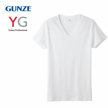Short Sleeves - グンゼ インナーシャツ YG 半袖 Vネック ホワイト LL YV0015V 【北海道・沖縄・離島配送不可】