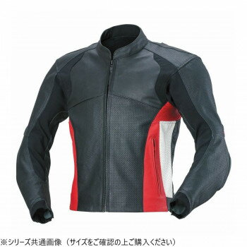 NANKAI レザージャケット RDJ-34 LL ブラック/レッド 【北海道・沖縄・離島配送不可】
