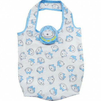 Tote Bag Type - 11ぴきのねこ エコバッグ カオ ホワイト×ライトブルー NK-8975 【北海道・沖縄・離島配送不可】