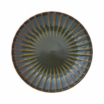 光洋陶器 花伝 かすみ 山藍 24cm丸皿 