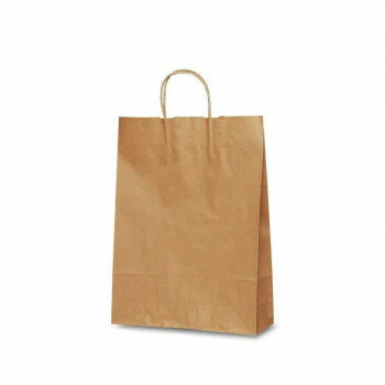 自動紐手提袋 T-8 茶無地 1896 50枚 【北海道・沖縄・離島配送不可】