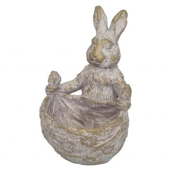 MURATAYA オーナメント 置物 ラビットガーデンバッグL 1777 【北海道・沖縄・離島配送不可】