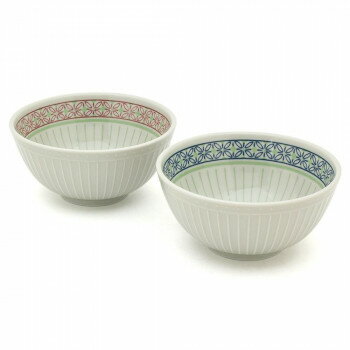 Ramen Bowls - 三郷陶器 とくさ七宝文 ペアヌードルセット 6829-02 【北海道・沖縄・離島配送不可】