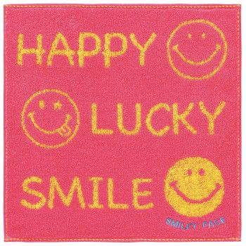 スマイリーフェイス ニコトーク タオルチーフ ピンク SM-6041 【北海道・沖縄・離島配送不可】