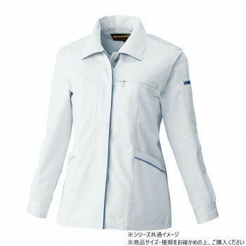 桑和 6112 レディーススモック Sサイズ シルバーグレー(22) 【北海道・沖縄・離島配送不可】