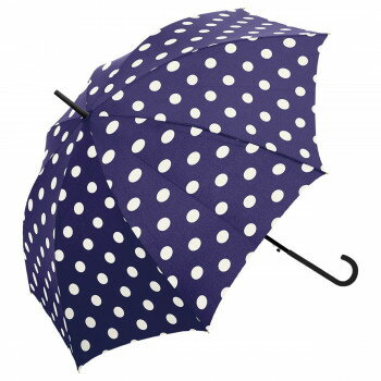 藤田屋 婦人長傘 58cm コインドット ネイビー 719-001 【北海道・沖縄・離島配送不可】