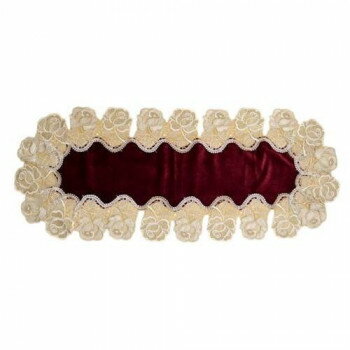 アクロスシーズ ベルベットレーステーブルセンター SMP-1909-3075WI 【北海道・沖縄・離島配送不可】