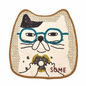 クスグルジャパン クスグルアクセントマット ネコまるけ チェアマット イエロー 25-8065 【北海道・沖縄・離島配送不可】