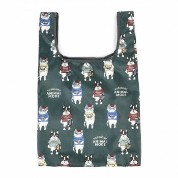 Shopping Bags, Ecology Bags - クスグルジャパン プリントエコバッグ アニマルモード柄 モスグリーン 25-8178 【北海道・沖縄・離島配送不可】