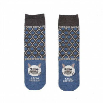 クスグルジャパン パーラーすずらん堂 パーラー・ジャガード靴下 ドロップパーラー ブルー 25-8217 【北海道・沖縄・離島配送不可】