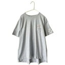 クスグルジャパン 天竺ニット ラフサイズTシャツ 猫まねき柄 杢グレー 24-7130 【北海道・沖縄・離島配送不可】