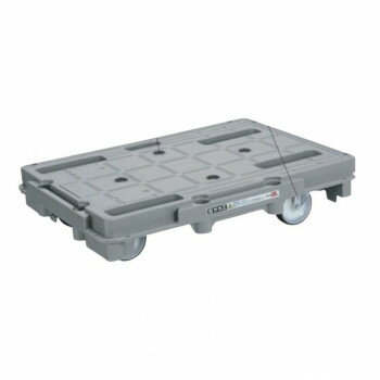 サカエ 樹脂台車 スタッキング 連結仕様4輪自在タイプ 720×520×150mm グレー SCR-800S 【北海道・沖縄・離島配送不可】