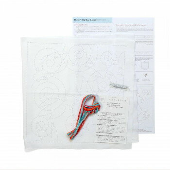 刺し子 花ふきんキット 納涼きんぎょ(白) SK-487 【北海道・沖縄・離島配送不可】