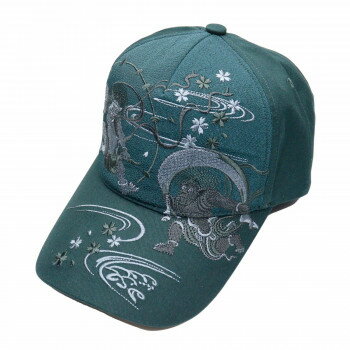 大西賢製販 Ripple 刺繍綿キャップ モノトーン風神雷神 グリーン H32GR-SC03 【北海道・沖縄・離島配送不可】