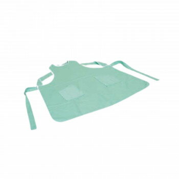 高田ベッド製作所 綿製エプロン 綿100％ フリーサイズ グリーン TB-621 【北海道・沖縄・離島配送不可】