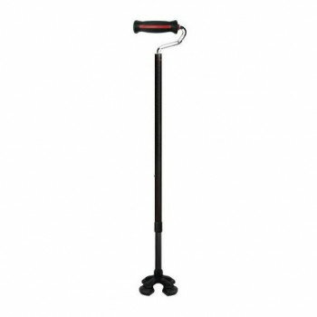 SINANO シナノ 杖 やわらGELグリップ4点杖 TYPE-U ブラック 605502 【北海道・沖縄・離島配送不可】