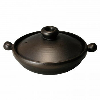 M5576 グランドプロダクト ブラック クレイポットL 萬古焼 【北海道・沖縄・離島配送不可】