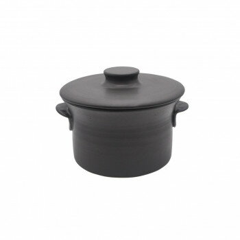 M0006 ペントーラ シチューポット 土鍋 ブラック 萬古焼 【北海道・沖縄・離島配送不可】