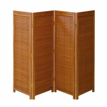 弘益(KOEKI) UTILITY 衝立4連 ミディアムブラウン 高さ1350mm JPLB4SMBR 【北海道・沖縄・離島配送不可】