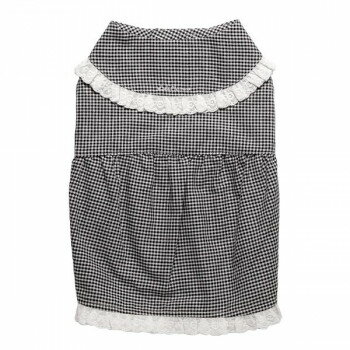ペット用品 ドッグウェア チェック柄ワンピース Black/ブラック Lサイズ DG-CHK01-L 【北海道・沖縄・..