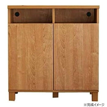 日本製組立家具 リビングボード 収納キャビネット CO-NC-8075CT ナチュラル 【北海...