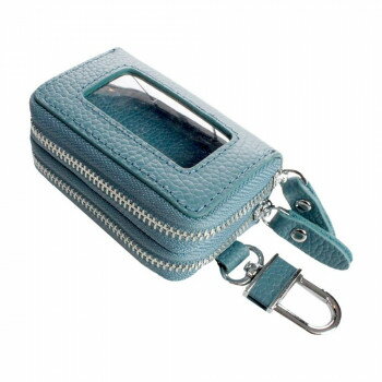 AWESOME(オーサム)　スマートキーケース　クリア窓付きダブルファスナータイプ　ライトブルー　ASK-CMW004 【北海道・沖縄・離島配送不可】