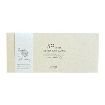 ステーショナリー用紙を使用したメモパッドです。※商品画像の色味は、ご使用のモニターなどにより、実際と異なって見える場合がございます。ご了承下さい。サイズ：182×78mm個装サイズ：7.8×18.2×1cm重量：個装重量：80g素材・材質：紙セット内容：本文紙:ギルバートオックスフォード(ウォーターマーク(透かし)入り)生産国：日本