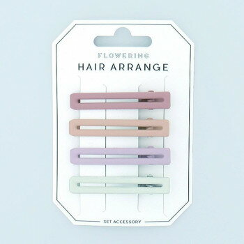 フラワーリング クリップピン(4点セット) カラフルパーツ HCP0168-OR(オレンジ) 【北海道・沖縄・離島配送不可】