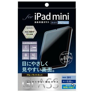 ナカバヤシ　iPad　mini　2021ガラス/光沢BLC　TBF-IPM21GKBC