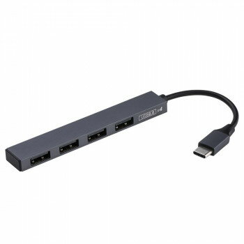 ナカバヤシ　USB2.0Type-C4ポート変換ハブ/グレー　UH-C2584GY 【北海道・沖縄・離島配送不可】
