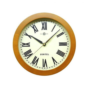Watches - さんてる SKP電波 日本製 天然木スタンダード電波掛け時計(ローマ文字)ブラウン DQL726R-BR 【北海道・沖縄・離島配送不可】