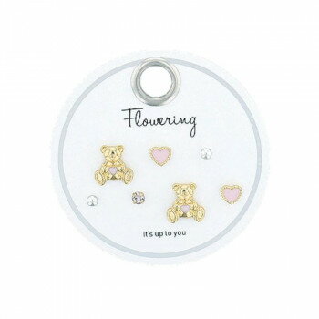 フラワーリング セットピアス ゆめくま ゴールド AAP1781-GD 【北海道・沖縄・離島配送不可】