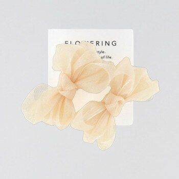 フラワーリング ピアス オーガンジーリボン アイボリー AAP1894-IV 【北海道・沖縄・離島配送不可】