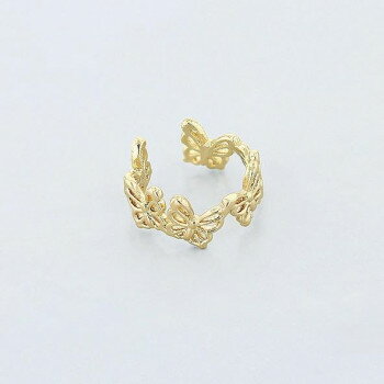 フラワーリング イヤーカフ 蝶々 ゴールド AEC0025-GD 【北海道・沖縄・離島配送不可】