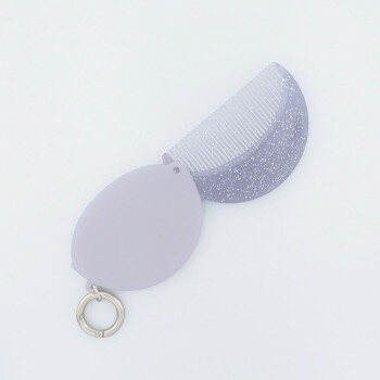 フラワーリング ヘアコーム 半月型ラメ ブルー GCM0004-BL 【北海道・沖縄・離島配送不可】