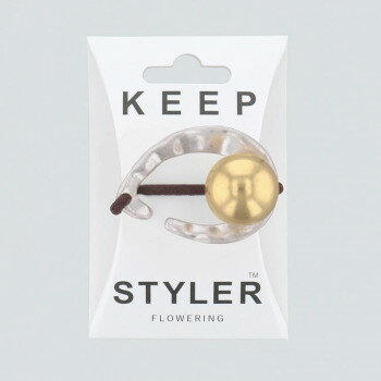 フラワーリング ヘアゴム キープスタイラー マットメタル シルバー HHG1108-SV 【北海道・沖縄・離島配送不可】