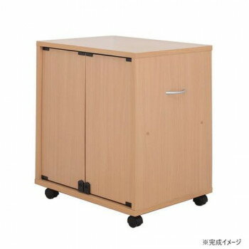同人誌専用押し入れ収納ワゴン 両面扉タイプ ナチュラル DSW-T60N 【北海道・沖縄・離島配送不可】
