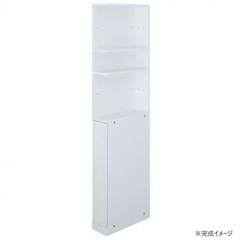 ＜＜ご注意下さい＞＞こちらの商品はメーカーよりお客様へ直接お届けの品になります。 当店での在庫はしておりません。在庫の有無はメーカー在庫のみになりますので、急な欠品や急に廃盤になる可能性がございます。こちらの商品の配送について○北海道・沖縄・離島につきましては、配送不可となりますので予めご了承お願いします。こちらの商品の包装(ラッピング)について○上記の理由(メーカーより直送)により包装はできませんので予めご了承お願いします。こちらの商品の不具合について○お届けしましたこちらの商品に不具合があった場合、商品到着日より1週間以内に当店にご連絡ください。メーカーが直接対応させて頂きます。○お客様がご自身で修理された場合、費用の負担は致しかねますので予めご了承下さい。フロントもサイドもオープン仕様で、場所を選ばず設置できます。下台天板は平均的な洗面台やキッチン作業台に合わせた設計で、ちょっとした拡張スペースになります。角が出るところはすべてR加工しています。上段も扉も設置場所に合わせて左右どちら向きにも組立可能。扉も左右どちらにも付け替え可能です。棚は全て可動棚。収納品に合わせて高さ調節可能です。サイズ：幅15×奥行44×高さ170cm個装サイズ：88.0×46.0×12.0cm重量：16.5kg個装重量：18000g素材・材質：プリント紙化粧繊維板(クリーンイーゴス)仕様：耐荷重量上台・下台地板:各10kg上台・下台棚板:各3kg組立商品付属品：転倒防止補助バンド、穴隠しシール生産国：日本