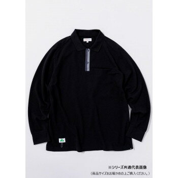 桑和 1715-50　ポケット付長袖ポロシャツ LLサイズ ブラック(4) BEAMS DESIGN 【北海道・沖縄・離島配送不可】