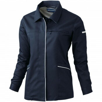 桑和 612 レディース長袖スモック Lサイズ ネイビー(1) Absolute GEAR 【北海道・沖縄・離島配送不可】