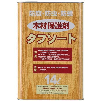 ＜＜ご注意下さい＞＞こちらの商品はメーカーよりお客様へ直接お届けの品になります。 当店での在庫はしておりません。在庫の有無はメーカー在庫のみになりますので、急な欠品や急に廃盤になる可能性がございます。こちらの商品の配送について○北海道・沖縄・離島につきましては、配送不可となりますので予めご了承お願いします。こちらの商品の包装(ラッピング)について○上記の理由(メーカーより直送)により包装はできませんので予めご了承お願いします。こちらの商品の不具合について○お届けしましたこちらの商品に不具合があった場合、商品到着日より1週間以内に当店にご連絡ください。メーカーが直接対応させて頂きます。○お客様がご自身で修理された場合、費用の負担は致しかねますので予めご了承下さい。発がん性物質を含まない、防虫・防腐剤です。【取り扱い及び保管上の注意】■取り扱い・適当な保護具(保護眼鏡、保護マスク、保護服、保護手袋、長靴等)を着用し、直接薬剤に触れないようにする。・風通しの良い場所で取り扱うか、強制的に換気を行う。・皮膚に触れた場合は、応急処置法に従う。・衣類に付着した場合は、新しい保護具に着替え、他の物と分けて洗濯する。・使用後は必ず石鹸でよく洗う。■保管場所・十分管理された室内の冷暗所に、密封して保管する。・保管は食品等、他のものと区別して専用の場所に保管する。・漏洩等により、食品、飼料、水系の汚染のない場所に保管する。【応急処置】■目に入った場合速やかに清浄な流水で15分以上洗眼した後、必要に応じて医師の診断を受ける。■皮膚に付着した場合速やかに流水で洗い流した後、さらに石鹸でよく洗う。かぶれなどが見られる場合は医師の診断を受ける。■吸入した場合速やかに空気の新鮮な場所に移動させる。または呼吸が弱い場合は、衣類をゆるめ、呼気道を確保して人工呼吸を行う。毛布等にくるんで安静に保ち、ただちに医師の診断を受ける。鼻や喉に刺激がある場合はうがいを行う。■飲み込んだ場合有機溶剤を含有しているので、無理に吐き出させたりせずに、至急に医師の診断を受ける。医師には合成ピレスロイド系化合物、トリアゾール系薬剤、p-クミルフェノールの混合油剤であることを告げる。ビフェントリンの解毒剤は硫酸アトロピン(副交感神経刺激激症状)とメルカルバモール(痙攣)である。【漏洩時の措置】・容器から漏れている場合は、別の空容器に移し替える。空容器がすぐに入手できない場合は、破損容器を上にして安全な場所に移して保管する。・付近の着火源となるのを至急取り除く。・適当な吸収材(布、紙、ウエス等)にて拭き取り、中和して大量の水にて洗い流す。・作業は決められた保護具着用のうえ行う。・河川、池等の水域に流入すると水棲生物の影響を与える恐れがあるので注意する。・拭き取った後の吸収材は、指定された産業廃棄物処理業者に処分を委託する。サイズ：個装サイズ：23.5×23.5×35cm重量：個装重量：12750g成分：ビフェントリン(0.01%)、シプロコナゾール(0.05%)、p-クミルフェノール(1.50%)、着色剤、合成炭化水素等(残)仕様：標準塗布量:約47平米(1平米300ml目安)うすめず原液で使用乾燥時間:約4〜6日ハケ洗い、用具のあとしまつ:ペイントうすめ液取扱説明は商品裏面に記載危険等級/III第四類第二石油類生産国：日本