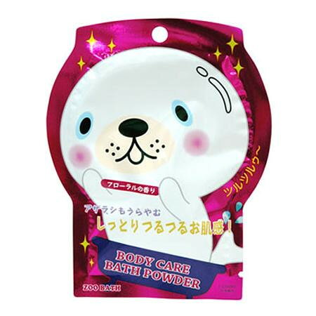 毎日のお風呂が楽しくなる、かわいい動物の入浴料シリーズ。1回分50gのたっぷりサイズ。お肌うるおい成分にコラーゲンを配合し、全身の角質層まで潤いが浸透します。ホームエステ気分をご体感ください。クリアパープルの湯色・フローラルの香り。商品区分：化粧品内容量：1袋あたり:50gサイズ：個装サイズ：12.5×9.4×15.3cm重量：個装重量：558g成分：硫酸Na、硫酸(AI/K)、アスコルビン酸Na、スクワラン、水溶性コラーゲン、シリカ、水、エタノール、DPG、香料、青1、赤106生産国：日本アザラシもうらやむ!しっとりつるつる美肌バスタイム!●かわいいアザラシのパッケージで、ワクワク感たっぷり●保湿成分「コラーゲン」配合で、ぷるるんすっぴん美人入浴●華やかなフローラルの香りでココロまでリラックス毎日のお風呂が楽しくなる、かわいい動物の入浴料シリーズ。1回分50gのたっぷりサイズ。お肌うるおい成分にコラーゲンを配合し、全身の角質層まで潤いが浸透します。ホームエステ気分をご体感ください。クリアパープルの湯色・フローラルの香り。製造（販売）者情報：【製造販売元】五洲薬品(株)