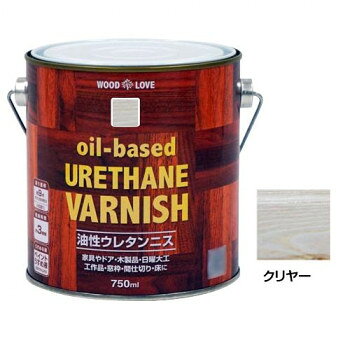 ＜＜ご注意下さい＞＞こちらの商品はメーカーよりお客様へ直接お届けの品になります。 当店での在庫はしておりません。在庫の有無はメーカー在庫のみになりますので、急な欠品や急に廃盤になる可能性がございます。こちらの商品の配送について○北海道・沖縄・離島につきましては、配送不可となりますので予めご了承お願いします。こちらの商品の包装(ラッピング)について○上記の理由(メーカーより直送)により包装はできませんので予めご了承お願いします。こちらの商品の不具合について○お届けしましたこちらの商品に不具合があった場合、商品到着日より1週間以内に当店にご連絡ください。メーカーが直接対応させて頂きます。○お客様がご自身で修理された場合、費用の負担は致しかねますので予めご了承下さい。変色が少ないニスです。着色とニス塗りが同時にでき、木目を生かした美しいつやに仕上がります。屋内で使用する木製家具や工作品、窓枠・間仕切り・ひさしのある屋外木部、床にもご利用いただけます。※カラーはインターネットでご覧いただくためのデジタルデータです。実際の色とは異なります。※お使いのPCモニターの設定によって、実際の商品と色味が若干異なる場合がございます。ご了承ください。内容量：750mlサイズ：個装サイズ：12×13×13cm重量：個装重量：1000g素材・材質：ウレタン樹脂塗料仕様：油性塗り面積(2回塗り):約9平方メートル(タタミ約6枚分)生産国：日本