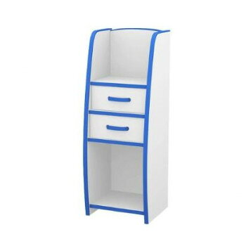 ＜＜ご注意下さい＞＞こちらの商品はメーカーよりお客様へ直接お届けの品になります。 当店での在庫はしておりません。在庫の有無はメーカー在庫のみになりますので、急な欠品や急に廃盤になる可能性がございます。こちらの商品の配送について○北海道・沖縄・離島につきましては、配送不可となりますので予めご了承お願いします。こちらの商品の包装(ラッピング)について○上記の理由(メーカーより直送)により包装はできませんので予めご了承お願いします。こちらの商品の不具合について○お届けしましたこちらの商品に不具合があった場合、商品到着日より1週間以内に当店にご連絡ください。メーカーが直接対応させて頂きます。○お客様がご自身で修理された場合、費用の負担は致しかねますので予めご了承下さい。上段部分は、ランドセルを収納し、引き出しには、勉強道具などの小物類を整頓してしまえます。下段は勉強道具なども収納出来るフリースペースとしてご利用いただけます。縁周りには、クッション性に優れたEVAを使用。万一のお子様の転倒による衝撃や痛みを和らげる他、つかまる際も手に優しくフィットします。元気あふれるお子様をイメージした配色は、お部屋を明るく演出します。※本品は壁に付けて設置してください。※商品の色は、お使いのPCの環境によって実物と若干異なる場合があります。サイズ：幅33×奥行き30×高さ90cm、個装サイズ：37.6×34.9×96.5cm重量：11kg、個装重量：12400g素材・材質：本体:プリント紙化粧繊維板ふち:EVA仕様：F☆☆☆☆(フォースター)取得完成品【棚耐荷重】棚板:5kg引出し:3kg【内寸】上段:幅29×奥行き23.3×高さ23.9cm引出し(上部):幅25.2×奥行き19.5×高さ8.8cm引出し(下部):幅25.2×奥行き21.5×高さ8.8cm下段:幅29×奥行き27×高さ31.9cm生産国：日本