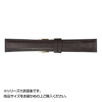 MIMOSA(ミモザ) 時計バンド EMカーフ 18mm ダークブラウン (美錠:銀) CEM-B18