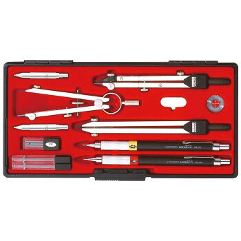 KD型製図器 SE 14品組 鉛筆製図セット 010-0005