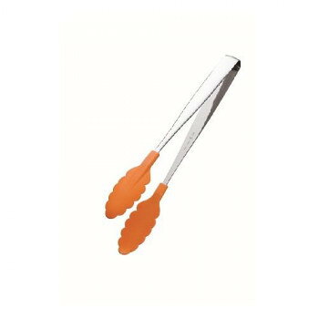 田辺金具 抗菌耐熱カラートング(大) オレンジ 300mm
