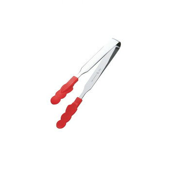 田辺金具 N抗菌耐熱カラートングスリム(小)レッド 175mm