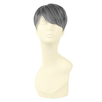 自毛をいかし、頭頂部全体をしっかりカバーする、「ヘアピース以上フルウィッグ未満」の男性用五分ウィッグ(部分ウィッグ)です。(※フルウィッグではありません。)クリップでパチンと留めるだけで頭頂部全体をしっかりカバーします。カットやデザインにこだわり、着け心地の良さをとことん追求しました。通気性が高くムレないから年中使えて、伸縮性も抜群!「大きなお悩み」を「手軽に解消」してくれる心強いアイテムです。★男子用五分ウィッグのおすすめポイント★クリップの下にはテープ台を縫い付けているので、クリップを取り外し、医療用テープをテープ台に貼り、頭皮に直接貼り付けることができます。※別売りのウィッグ専用医療用両面テープ【TAPE-01】をご使用ください。■ウィッグのタイプ五分ウィッグ(部分ウィッグ)※フルウィッグではありません※自毛をいかして広範囲をカバーする部分ウィッグ。クリップで固定するタイプのウィッグです。医療用テープ台付き■サイズつむじから前:約23cmつむじから後:約22cm人工スキン:有りクリップ4個付テープ台4箇所■ウィッグの付け方(1)4箇所のクリップを開いた状態にします。(2)ウィッグを頭に乗せ、すぺてのクリップを留めて固定します。(3)ウィッグがずれないよう軽く押さえながら自毛となじませてブラッシングします。(4)指でつまむようにトップを立ち上げてふんわりとセットしたら完成です。■ご注意ください。※撮影状況やお使いのモニター環境などにより、実際のカラーと異なって見える場合がございます。サイズ：つむじから前:約23cm、つむじから後:約22cm、個装サイズ：15.0×22.0×7.0cm重量：個装重量：165g素材・材質：耐熱ファイバー100%仕様：【耐熱】耐熱温度180度※コテやカーラーで巻く場合は同封の取扱説明書をご覧ください。生産国：中国
