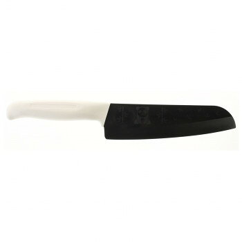 フォーエバー 彫刻黒セラミック三徳包丁 160mm パンダ柄 傾斜ハンドル NNCB-16PND WH